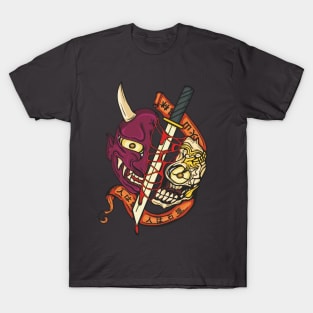 Hanya Mask Oriental Japanese Style T-Shirt